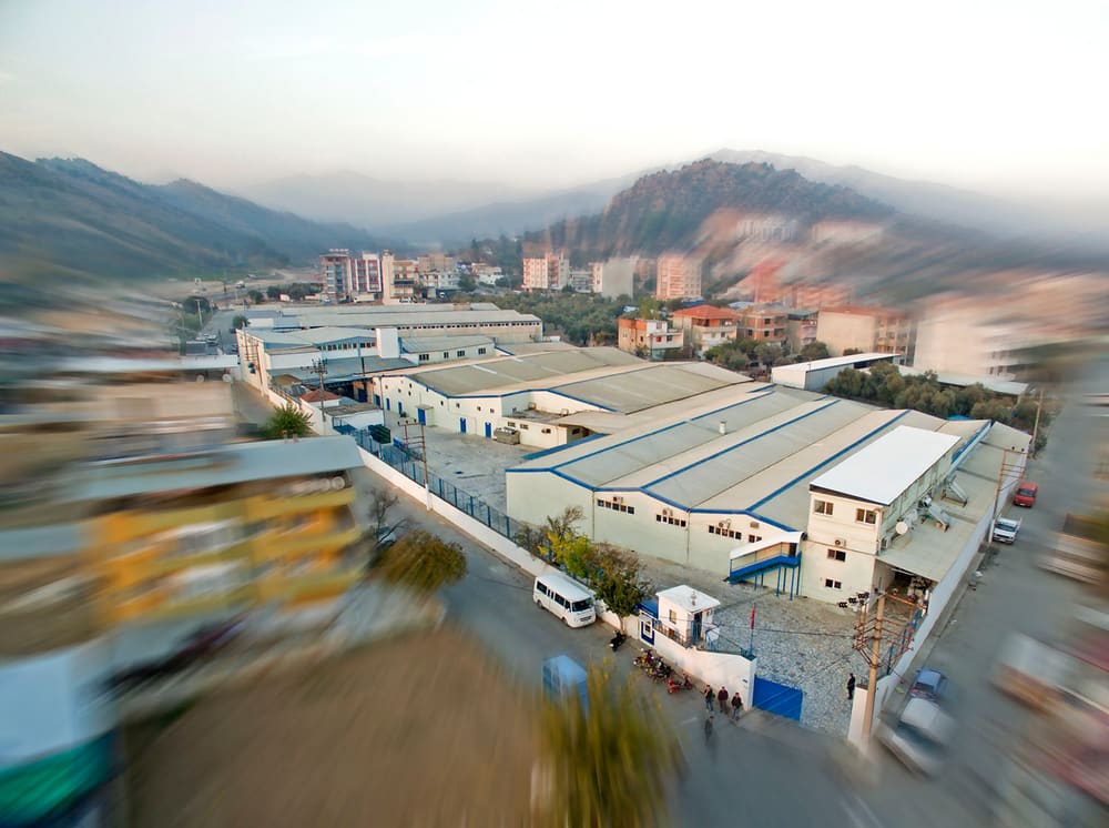 Aerial view of the Gabay production plant in Koçarlı, Aydın